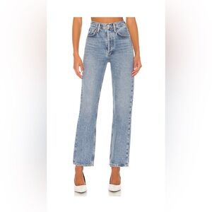 Agolde Light Blue Straight Leg Jeans